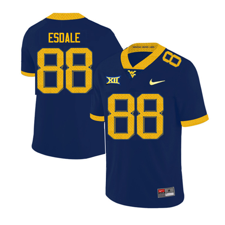 NCAA Men's Isaiah Esdale West Virginia Mountaineers Navy #88 Nike Stitched Football College 2019 Authentic Jersey QI23P81LO